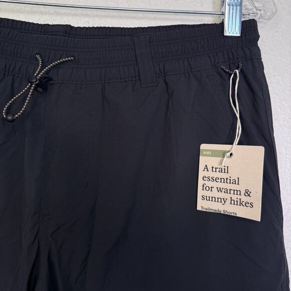 REI Trail Made Shorts Mens Medium Hiking Hike Outdoors Pockets UPF 50 Black NEW - Picture 4 of 11